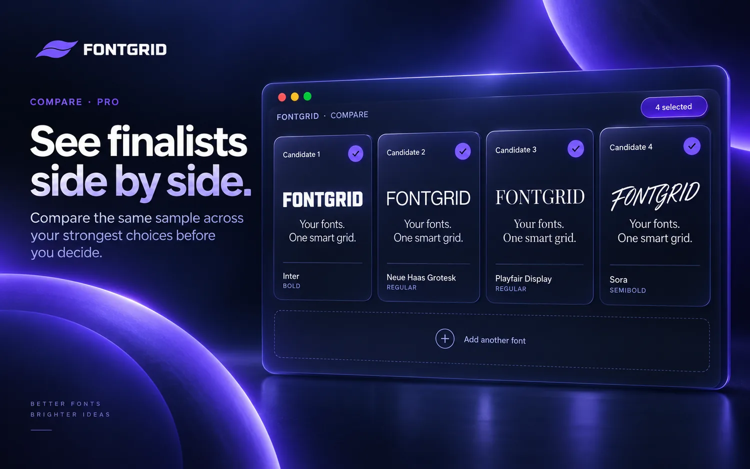 FONTGRID Compare Board